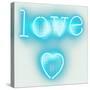 Neon Love Heart AW-Hailey Carr-Stretched Canvas