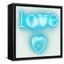 Neon Love Heart AW-Hailey Carr-Framed Stretched Canvas