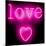 Neon Love Heart PB-Hailey Carr-Mounted Art Print