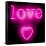 Neon Love Heart PB-Hailey Carr-Framed Stretched Canvas