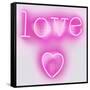 Neon Love Heart PW-Hailey Carr-Framed Stretched Canvas