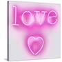 Neon Love Heart PW-Hailey Carr-Stretched Canvas