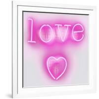 Neon Love Heart PW-Hailey Carr-Framed Art Print
