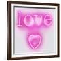 Neon Love Heart PW-Hailey Carr-Framed Art Print