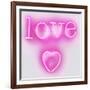 Neon Love Heart PW-Hailey Carr-Framed Art Print