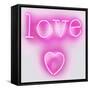 Neon Love Heart PW-Hailey Carr-Framed Stretched Canvas