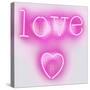 Neon Love Heart PW-Hailey Carr-Stretched Canvas