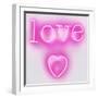 Neon Love Heart PW-Hailey Carr-Framed Art Print
