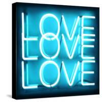 Neon Love Love Love AB-Hailey Carr-Stretched Canvas