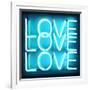 Neon Love Love Love AB-Hailey Carr-Framed Art Print