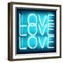 Neon Love Love Love AB-Hailey Carr-Framed Art Print
