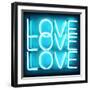 Neon Love Love Love AB-Hailey Carr-Framed Art Print