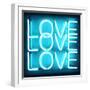 Neon Love Love Love AB-Hailey Carr-Framed Art Print