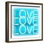 Neon Love Love Love AW-Hailey Carr-Framed Art Print