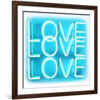 Neon Love Love Love AW-Hailey Carr-Framed Art Print