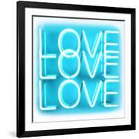 Neon Love Love Love AW-Hailey Carr-Framed Art Print