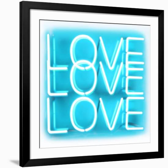 Neon Love Love Love AW-Hailey Carr-Framed Art Print