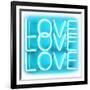 Neon Love Love Love AW-Hailey Carr-Framed Art Print