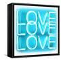 Neon Love Love Love AW-Hailey Carr-Framed Stretched Canvas