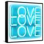 Neon Love Love Love AW-Hailey Carr-Framed Stretched Canvas