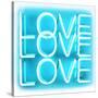 Neon Love Love Love AW-Hailey Carr-Stretched Canvas