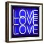 Neon Love Love Love BB-Hailey Carr-Framed Art Print