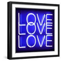 Neon Love Love Love BB-Hailey Carr-Framed Art Print