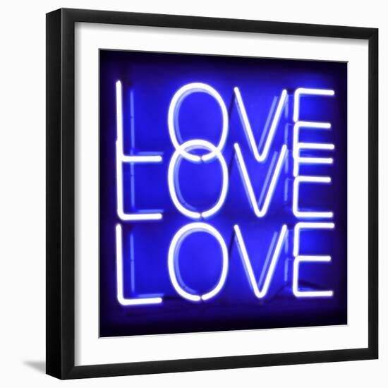 Neon Love Love Love BB-Hailey Carr-Framed Art Print