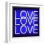 Neon Love Love Love BB-Hailey Carr-Framed Art Print