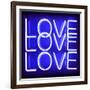 Neon Love Love Love BB-Hailey Carr-Framed Art Print