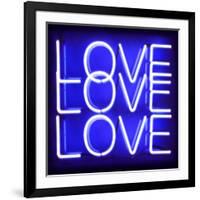 Neon Love Love Love BB-Hailey Carr-Framed Art Print