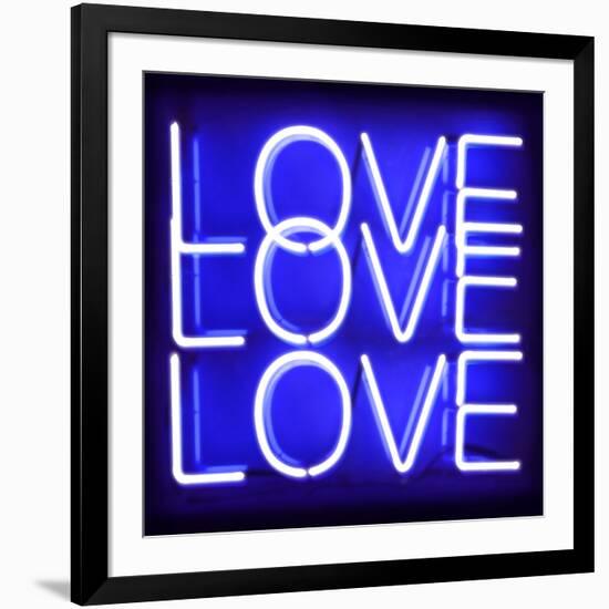 Neon Love Love Love BB-Hailey Carr-Framed Art Print