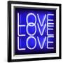 Neon Love Love Love BB-Hailey Carr-Framed Art Print