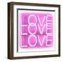 Neon Love Love Love PW-Hailey Carr-Framed Art Print