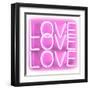 Neon Love Love Love PW-Hailey Carr-Framed Art Print