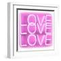Neon Love Love Love PW-Hailey Carr-Framed Art Print
