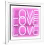 Neon Love Love Love PW-Hailey Carr-Framed Art Print