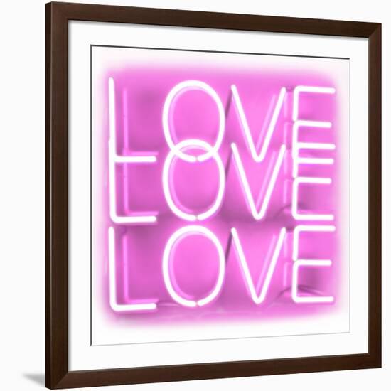 Neon Love Love Love PW-Hailey Carr-Framed Art Print