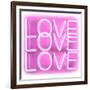 Neon Love Love Love PW-Hailey Carr-Framed Art Print