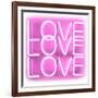 Neon Love Love Love PW-Hailey Carr-Framed Art Print