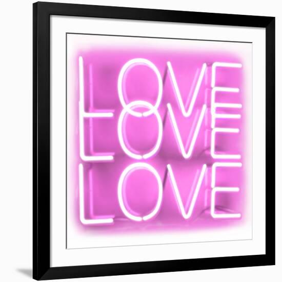 Neon Love Love Love PW-Hailey Carr-Framed Art Print