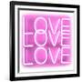 Neon Love Love Love PW-Hailey Carr-Framed Art Print