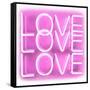 Neon Love Love Love PW-Hailey Carr-Framed Stretched Canvas