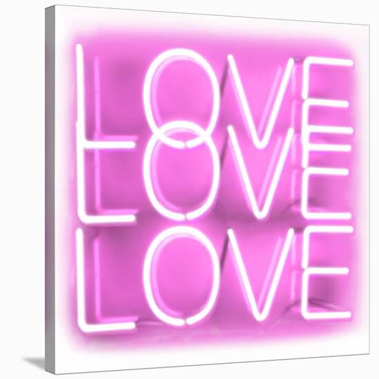 Neon Love Love Love PW-Hailey Carr-Stretched Canvas