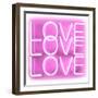 Neon Love Love Love PW-Hailey Carr-Framed Art Print