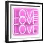 Neon Love Love Love PW-Hailey Carr-Framed Art Print