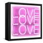 Neon Love Love Love PW-Hailey Carr-Framed Stretched Canvas