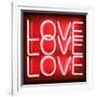 Neon Love Love Love RB-Hailey Carr-Framed Art Print