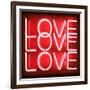 Neon Love Love Love RB-Hailey Carr-Framed Art Print