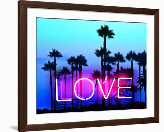 Neon Love Palms PB-Hailey Carr-Framed Art Print